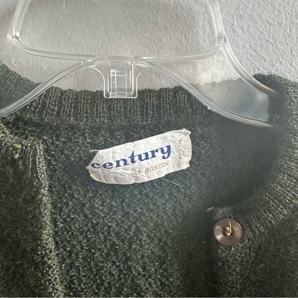 Vintage 50s Forest Green Boucle Wool Cardigan *LOWBALLERS WILL BE BLOCKED* - Picture 3 of 3